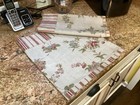 Cotton Canvas Striped/Floral Valance's Reversible Set of 2 — photo 1