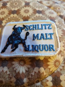 1970s Schlitz malt liquor patch vintage