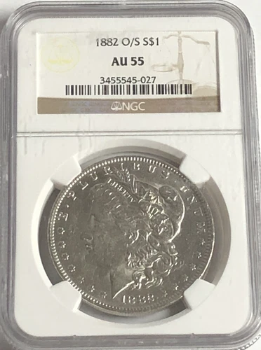 1882 O/S MORGAN "NGC AU55" - SOME LUSTER, NICE HIGH POINTS WINGS - UNIQUE!💥✅