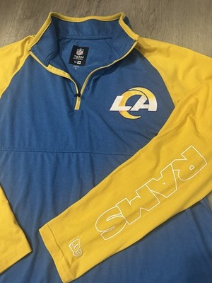 Los Angeles Rams New Era 1/4 Zip Pullover Shirt NFL Team Apparel. Mint