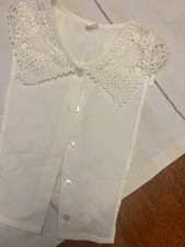 Women s vintage White 100 Cotton Detachable Lace Collar Dickey, MPN LTD990R