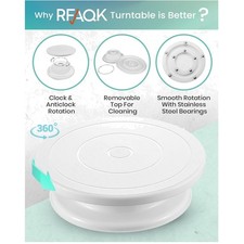 Professional Cake Decorating Kit - Turntable, Tips, Bags