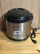 VITACLAY Rice Slow Cooker 2-in-1 Clay Pot 3 Qt 6-Cup Capacity Versatile NO BOX