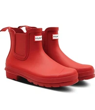 NEW Hunter Original Chelsea Women's Waterproof Rain Boots Red Size 7