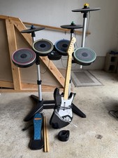 Fender Microsoft Rock Band Wired Drum Set Kit w/ Guitars & Drumsticks