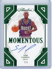 2024-25 Panini Flawless Momentous Auto Emerald #MA-SAM Sam Cassell #2/5