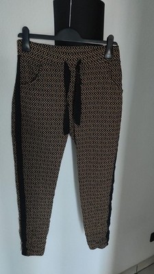 Tredy Zukauf Joggpant im Alloverprint, cappuccino Gr. 1 NEU