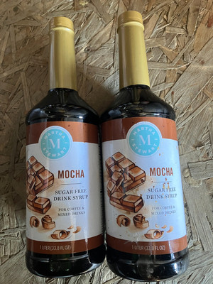 Lot 2 L Jumbo Martha Stewart Mocha Coffee Dessert Syrup Halloween Treat FreeShip