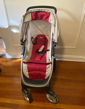 Chicco Bravo Single Stroller Red/Gray Canopy Cup Holder Five-Point Harness
