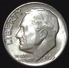 1955-P 10C Roosevelt Dime BU 90% Silver 26owt0306-6
