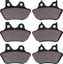 Brake Pads Front and Rear for Road King, Dyna 2000-2007, Compatible Semi-metal