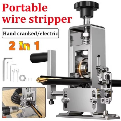 Manual Wire Stripper Stripping Machine 0.06-1 in Hand Crank or Drill 1-25MM