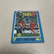 FKS SOCCER STARS 1976 1977 SEALED PACKET PACK STICKERS 7 STICKERS 1976