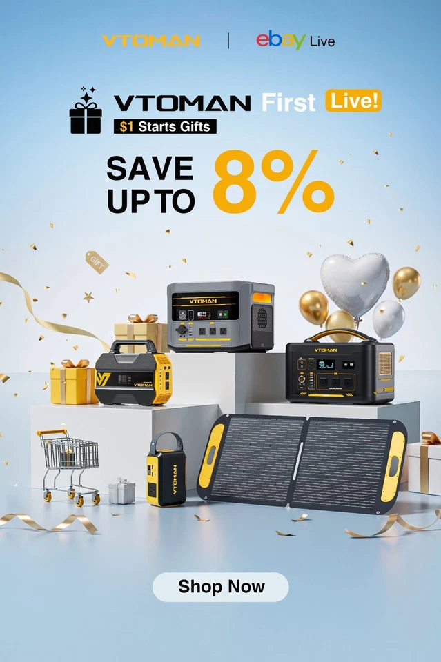 🎉VTOMAN First Live! 8% OFF Exclusive Lowest Price + $1 Starting Bid Gifts