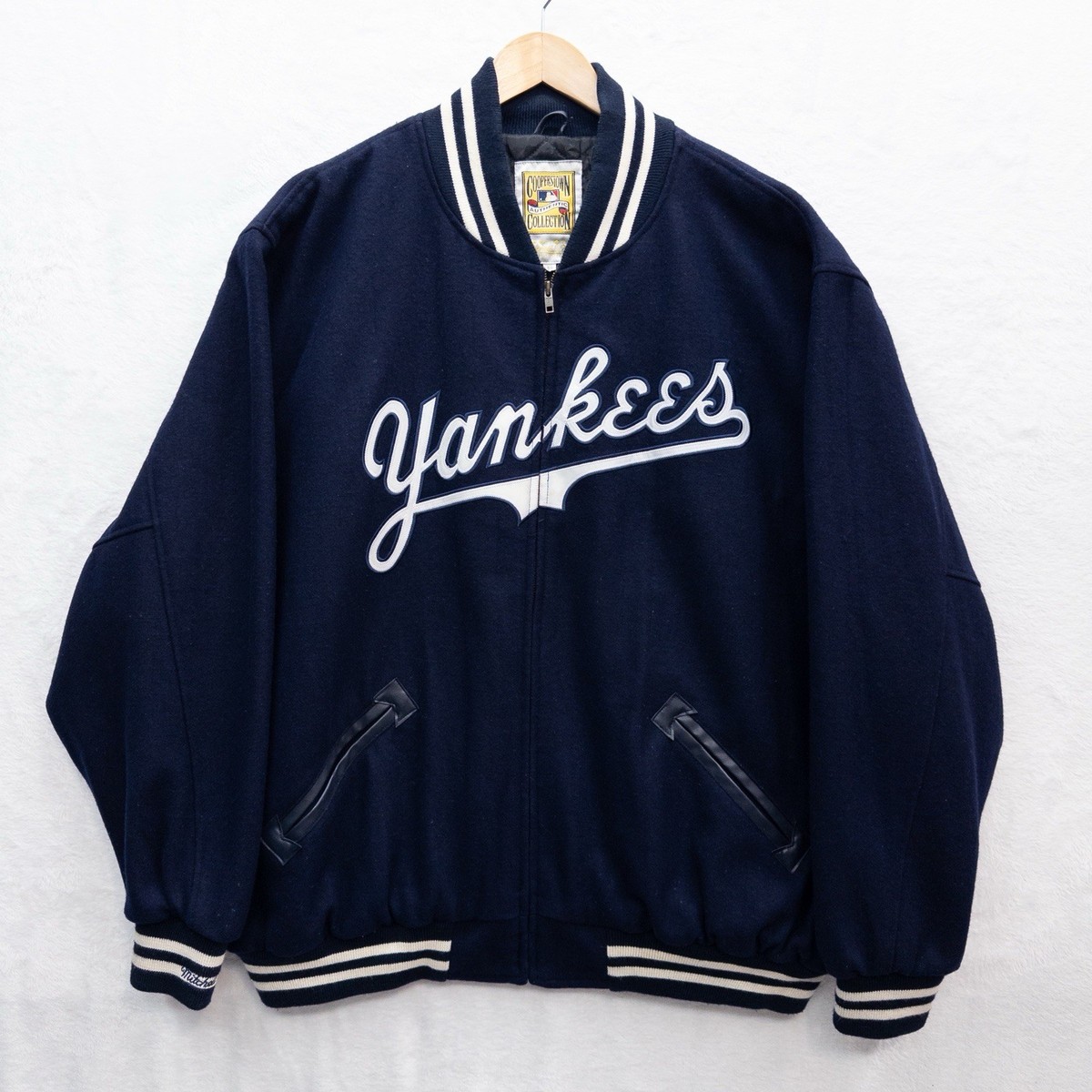 VINTAGE AUTHENTIC NY YANKEES DUGOUT JACKET MITCHELL NESS 3XL 56