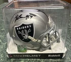 Brock Bowers Autographed Las Vegas Raiders Mini Speed Helmet Beckett COA