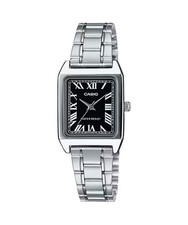 CASIO LTP-V007D-1B LTPV007 SILVER / BLACK DIAL WOMEN'S QUARTZ WATCH