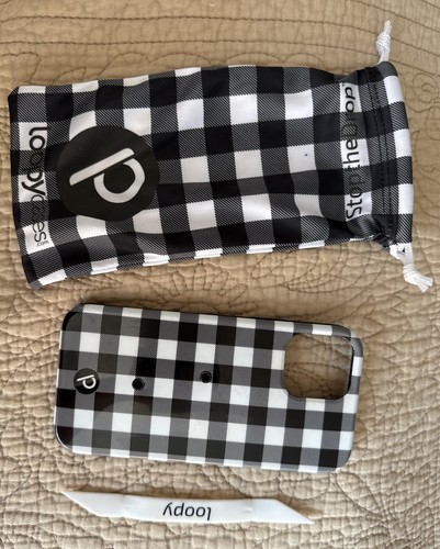 Loopy Case iPhone 12 Pro Righty Black And White Plaid