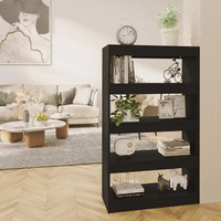 BüCherregal Raumteiler Schwarz 80X30X135 Cm Holzwerkstoff