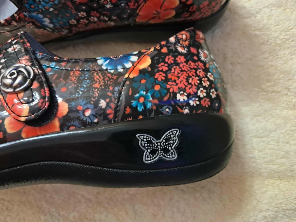 Alegria Mary Jane Shoes Sz39 (US 8.5/9) "Midnight Garden" Floral Print - Image 4 of 4
