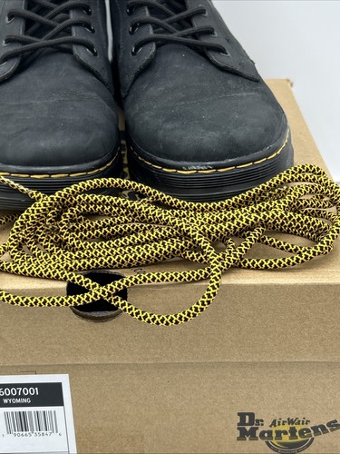 Dr Martens Combs Leather Wyoming Combat Boots Black Unisex Men 9 Women 10 - Picture 14 of 14