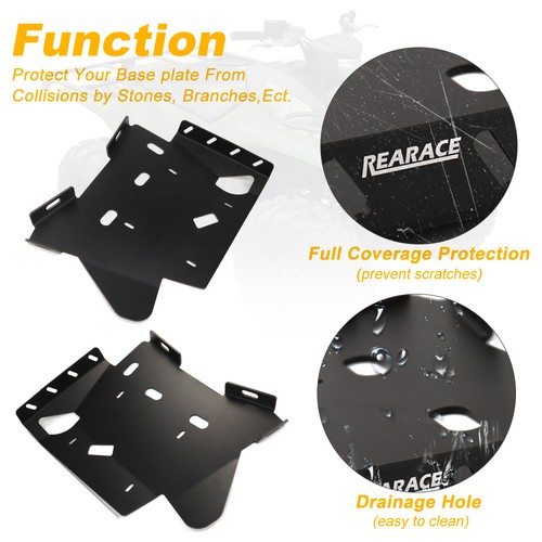 Fit For Yamaha Kodiak 450 2018-2025 Motorcycle Aluminum Footwell Skid Plates - Picture 5 of 15