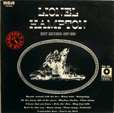 Lionel Hampton Best Records (1937-1938) NEAR MINT RCA Vinyl LP