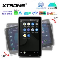 Car Play Double Din 10.1" Rotating Screen Android 12 4G 64G Car GPS Radio Stereo