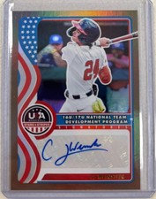 2025 Panini Stars & Stripes Cole CJ Weinstein Gold Foil RC Rookie Auto #d 3/10