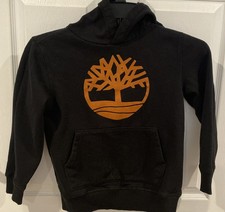 Boy s TIMBERLAND BLACK long sleeve Hoodie SIZE 10 /12 Actually More Like 8/10