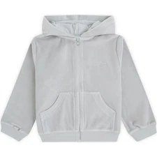 Marie Chantal Kids Grey Angel Wing Velour Hoodie