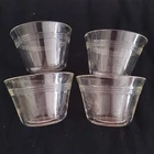 Vintage PYREX 462 Clear Custard Cups  3 line Smooth Rim 5oz Set Of 4 USA