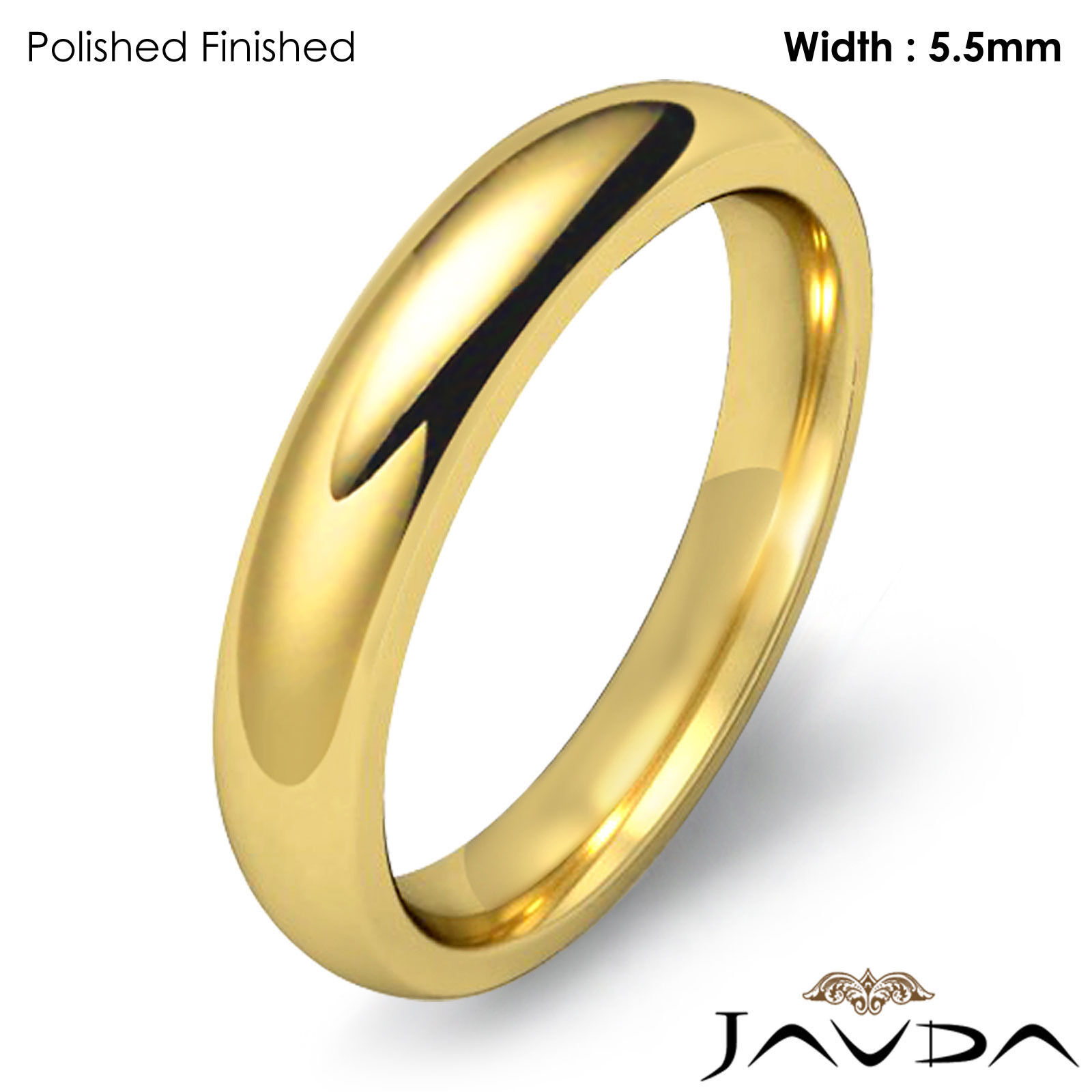 Dome Comfort Fit Wedding Band 18k Yellow Gold Women Ring 5.5mm 6.3gm Sz 5 -  5.75 | eBay