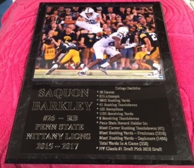 Saquon Barkley - Penn State Nittany Lions statistics plaque- New Lower Pricing!!