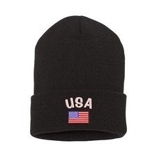 USA American flag embroidered beanie hat, country flag embroidered beanie hat