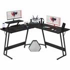 L Shaped Gaming Desk Pc Gaming Desk Table Home Office Writing Workstation Black
