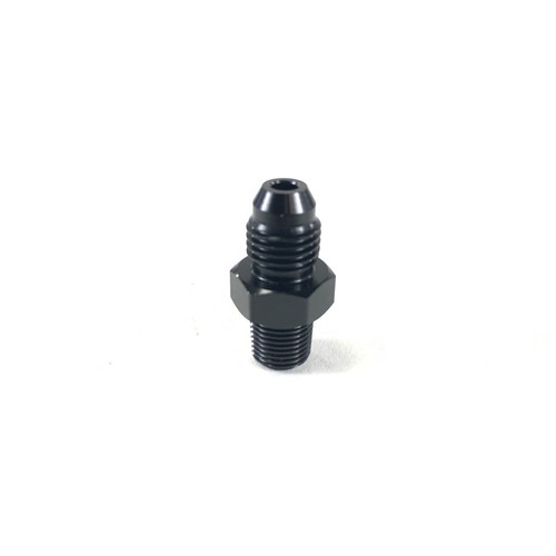 Aluminum Fitting Adapter 4AN Male end to 1/8NPT Male end Flare Straight Black - Picture 10 of 12