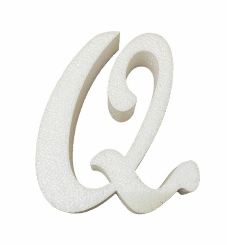 Lettera puzzle corsivo Q MAIUSCOLA in polistirolo PER CREARE NOMI 0ZRU