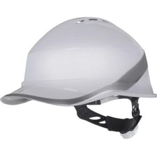 DeltaPlus Hard Hat Helmet Safety Bump Cap Hi Vis Reverse Air Vents Diamond VI