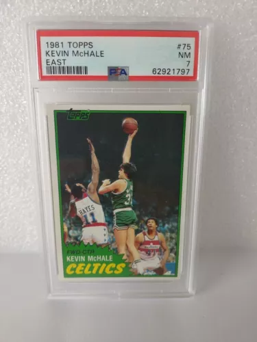 1981 TOPPS BASKETBALL EAST #75 KEVIN McHALE RC HOF "BOSTON CELTICS" PSA 7 🏀🏀