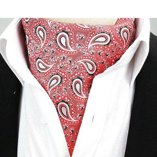 Men’s Paisley Flower Wedding Cravat Tie Scarves Ascot Formal Business Necktie - Picture 4 of 13