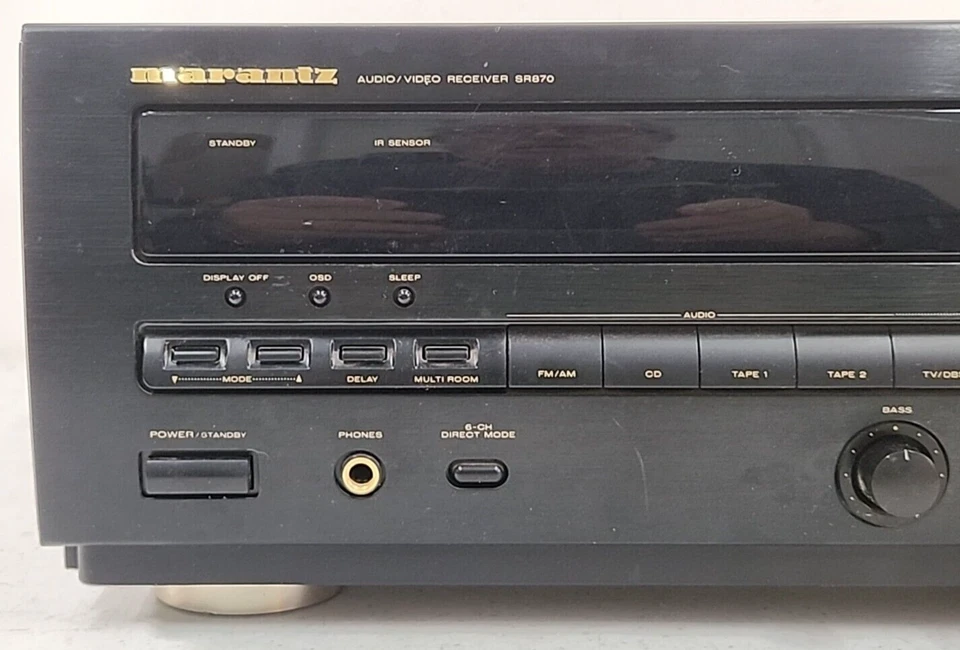 Marantz Receiver SR870 AV Surround Sound 5.1 Ch. w/After Market Remote Bundle - Image 3 of 4