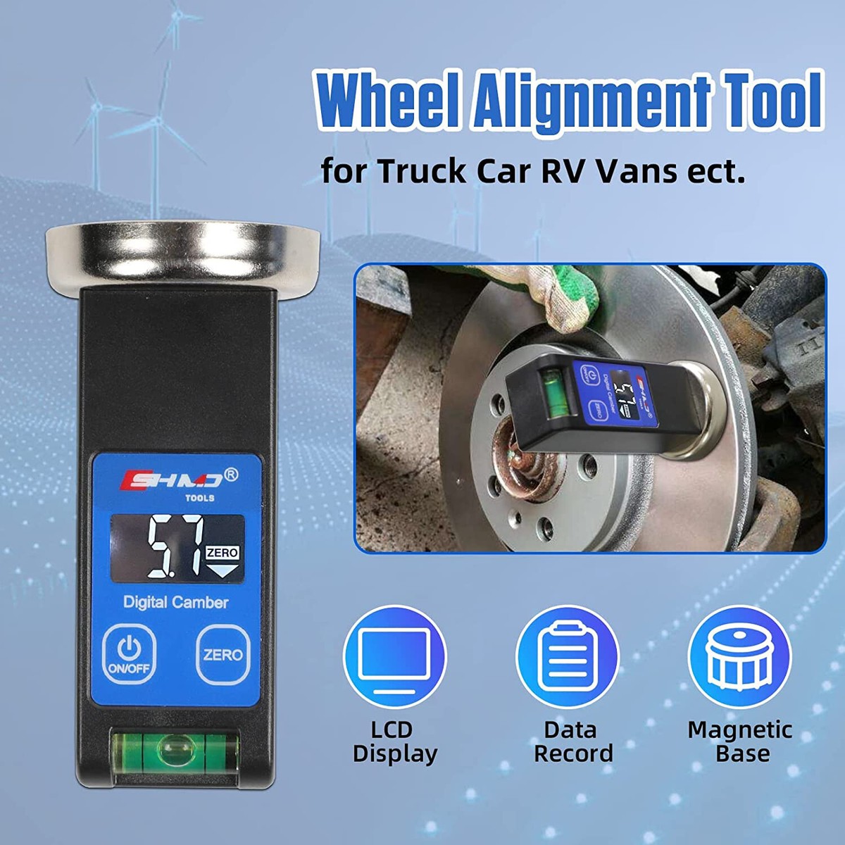 Professional Alignment Gauge Digital Wheel Alignment With LCD Display ...