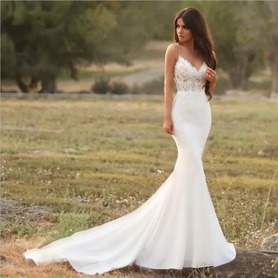 mermaid beach wedding dress