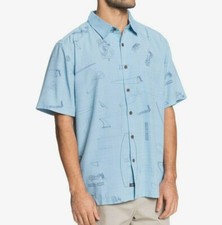 QUIKSILVER Waterman Men's S/S Button Shirt MASTER CRAFTER - BRD6 -Small LAST ONE