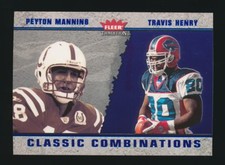 2003 Fleer Tradition Football CLASSIC COMBINATIONS #9 PEYTON MANNING (#689/1500)