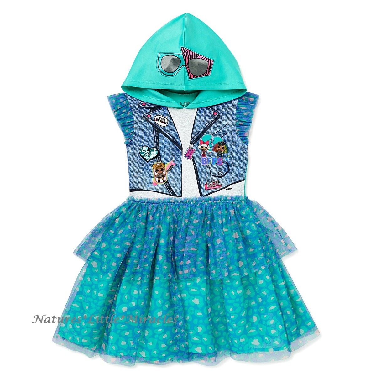 LOL Surprise Girls Dress Halloween Costume Tutu Size 4-8 Hoodie Doll  Cosplay NWT