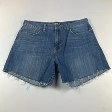 Lucky Brand Jean Short Men 33* 429 Straight Blue Fade Cut Off Denim Jorts Tag 34
