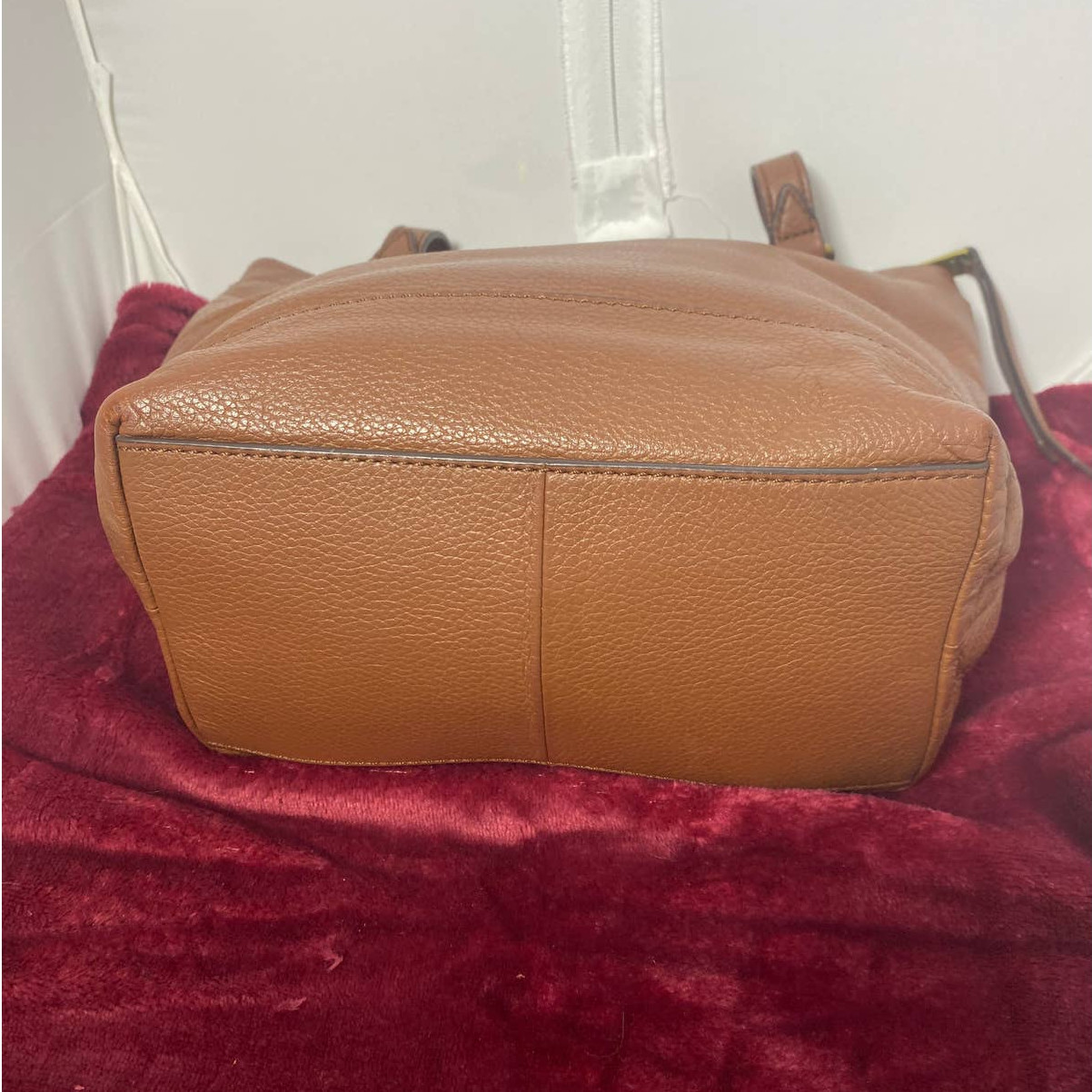 Fossil brown patchwork shoulder bag - image 3