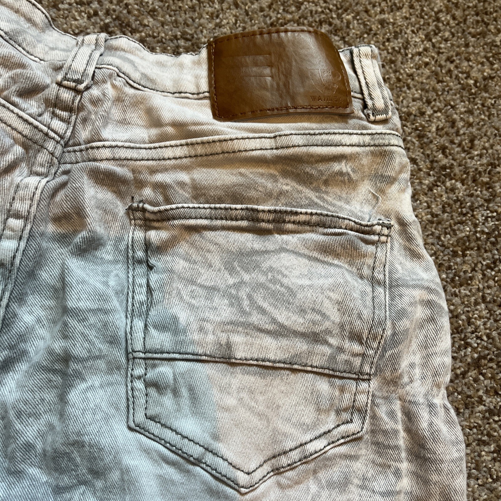 Waimea Men's 32 (30x30) Skinny Fit Stone Wash Gray Wash Jeans Zippers Pockets - View 13